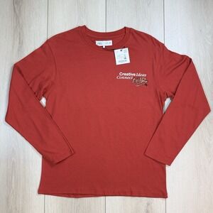 Zara Kids Orange Long Sleeve Graphic Shirt Youth 13-14 Creative Ideas Connect NW